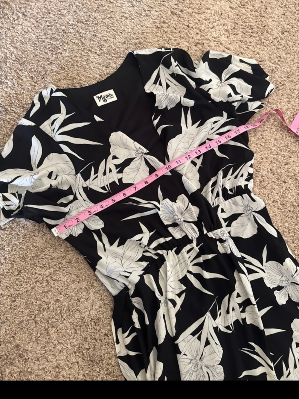 Show Me Your Mumu Sophia Black and White Floral Wrap Maxi Dress size XL - Picture 11 of 12